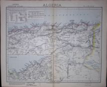 1883 Antique Coloured Letts Map Algeria, Oran- 34