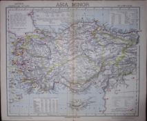 1883 Antique Coloured Letts Map Asia Minor, Syria, Armenia,-31