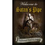 Satan's Pipe Traditional Pub Sign Large Metal Wall Art