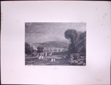 J.M.W Turner Rare “Richmond Bridge London” 1873 Picturesque Views in England-60