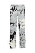 MJB Marc Jaques Burton Graffiti Art Digitally Printed Stack Pants, Online Price £526, Size 32