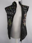 MJB Marc Jaques Burton Sleeveless Retro Biker Jacket, Size M, Online Price £475