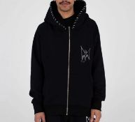 MJB Marc Jaques Burton Black Zip Double Hoodie Bat, Online Price £375, Size XXL Sold Out
