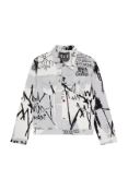 MJB Marc Jaques Burton Graffiti Art Pax Denim Jacket, Online Price £570, Size XXL (54).