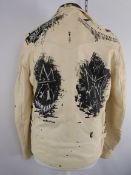 MJB Marc Jaques Burton Biker Jacket, Hand Painted, Size L, Sold Out