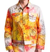 MJB Marc Jaques Burton Paisley Tie Dye Pax Denim Jacket, Online Price £719, Size XL (52).