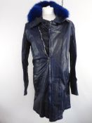 Decorum Flash Bulb, Long Leather Coat, Size 50 (L).