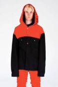 MJB Marc Jaques Burton Hooded Balaclava MP Denim Jacket, Online Price £650, Size L (50).