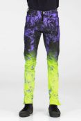MJB Marc Jaques Burton Cracked Ombre Crixus Jeans, Online Price £995, Size 32