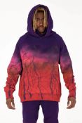MJB Marc Jaques Burton Ombre Lightning Double Hoodie, Online Price £480, Size L.