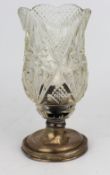 Antique Crystal & Silver Small Decorative Vase