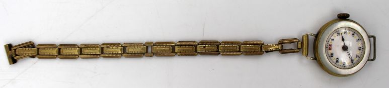 Early 20th Century Ladies’ Wristwatch with Mother-of-Pearl Case