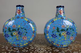 Pair of French Ceramic Moonflask Vases c.1910