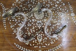 Pair of Vintage Glass Arm Wall Lights