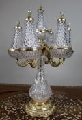 Heavy Crystal Style Italian Table Lamp