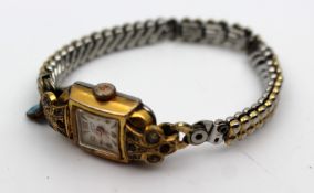 Vintage Ladies' Lanco 15 Jewels Wristwatch – Ornate Case & Expanding Bracelet