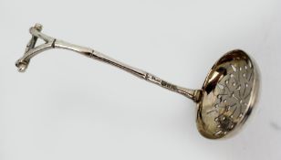 Late Victorian Solid Silver Sugar Sifter Spoon