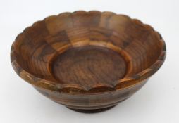 Vintage Turned Wooden Fruit Bowl