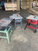 3 x Table Saws (Untested) Sold as Seen
