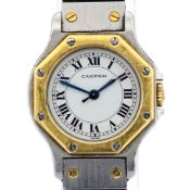 Title: Cartier / Santos Octagon Automatic Lady 25mm Gold/Steel - Lady's Gold/Steel