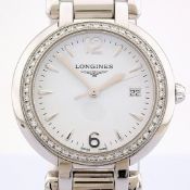 Title: Longines / Primaluna Diamonds - Lady's Steel WristwatchDescription: Brand : Longines