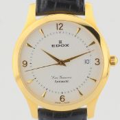 Title: Edox / Les Genevez Automatic Date - Gentlemen's Steel WristwatchDescription: Brand : Edox