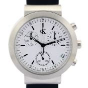 Title: Calvin Klein / Chronograph - Gentlemen's Steel WristwatchDescription: Brand : Calvin Klein
