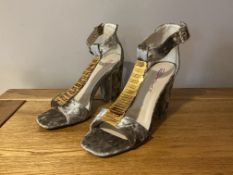Dolcis “GIGI” Women’s High Block Heel Sandals, Size 4, Mink - New RRP £40