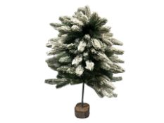 Title: 2FT Christmas Tree Snowy Covered Small Tabletop Xmas Tree L16 Description: SIZE: Artificial