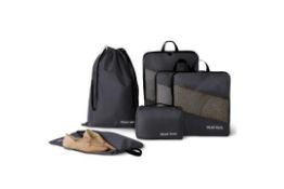 Title: Pack of 6 Black Travel Packing Cubes for Suitcases L28b Description: Surplus Amazon Stock -