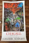 Marc Chagall. First edition Exhibition Poster for Galerie Maeght in 1979