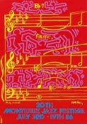 Bundle of five (5) Montreux Jazz Festival Posters Andy Warhol and Keith Haring collaboration.