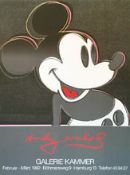Bundle of five (5) Andy Warhol -Mickey Mouse 1982 Exhibtion Poster