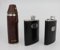 3 Vintage Hip Flasks