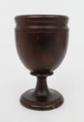 Small Turned Rosewood Goblet or Egg Cup, 19th Century