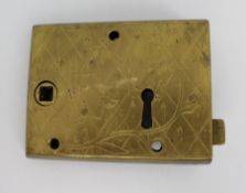 Early Victorian Brass Mortice Lock c.1850