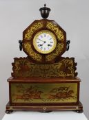 19th Century French Mantel Clock with Brass Inlay – Japy Frères Movement
