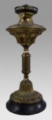 Antique Victorian Brass Duplex Oil Lamp Base