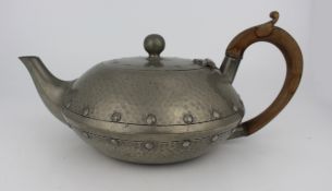 Arts & Crafts Pewter Teapot by James Dixon & Sons