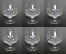 Set of 6 Stuart Beaconsfield Cut Brandy Glasses