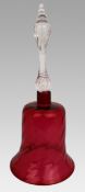 Victorian Cranberry Glass Smoke Bell
