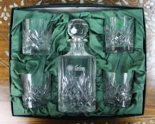 Galway Crystal Decanter & Tumblers Presentation Boxed