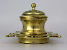 Antique Victorian Brass Inkwell