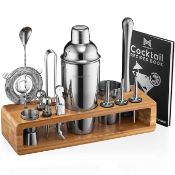 23pc Stand Silver Bartender Kits