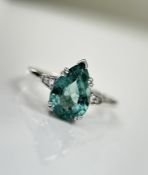 Beautiful Natural Emerald 1.81 CT With Natural Diamonds & 18k Gold
