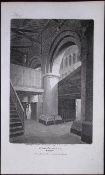 Chester Cheshire St Johns Church Antique 224 Years-Old Steel-Engraving-68
