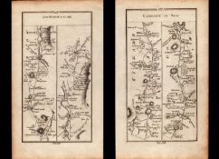 Ireland Rare 1778 Antique 245 Yr-Old Road Map Kildare Naas Carlow Dublin Cork.