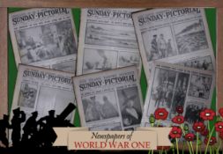 Collection 5 WW1 Authentic Antique Newspapers War Reports & Pictures-21
