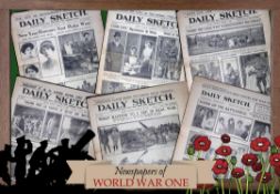 Collection 5 WW1 Authentic Antique Newspapers War Reports & Pictures-24