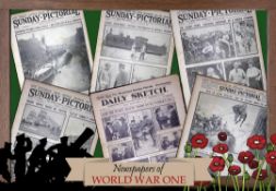 Collection 5 WW1 Authentic Antique Newspapers War Reports & Pictures-23